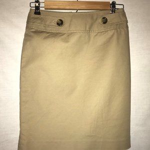 LOFT 0P Khaki Skirt